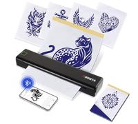 ORGSTA S008 Impresora de Tatuajes Térmica Bluetooth, Dispositivo Tattoo Transferencia Estarcido Portátil para Principiantes con Papel