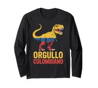 Orgullho Colombiano T-rex Colombian Pride dinosaurio Manga Larga