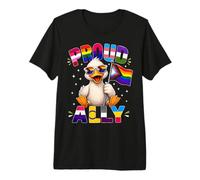 Orgullo Ally Duck LGBTQ Mes del Orgullo Camiseta Premium