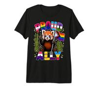 Orgullo Ally Panda Rojo Mes del Orgullo LGBT Camiseta Premium