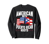 Orgullo Americano con raíces puertorriqueñas Bandera de Puerto Rico Sudadera
