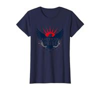 Orgullo Americano: Emblema de águila patriótica para patriotas Camiseta, Mujer, Azul Marino, M