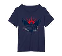 Orgullo Americano: Emblema de águila patriótica para patriotas Camiseta, Mujer Tallas Grandes, Azul Marino, 3XL Grande