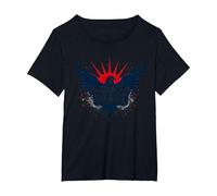 Orgullo Americano: Emblema de águila patriótica para patriotas Camiseta, Mujer Tallas Grandes, Negro, 1XL Grande