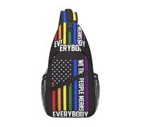 Orgullo Arcoíris Gay Nosotros El Pueblo Significa Todos Mochila Pecho Comodidad Crossbody Portátil Bolso Cruzado Para Deporte Casual Hombre