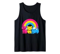 Orgullo Arcoíris LGBTQ Pansexual Gatos Camiseta sin Mangas