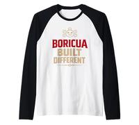 Orgullo Boricua Raíces Puertorriqueñas Patrimonio Isla Coquí Taíno Camiseta Manga Raglan