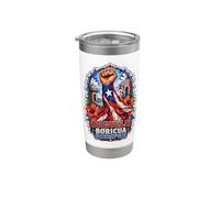 Orgullo Boricua Siempre Puerto Rico Vaso térmico de acero inoxidable de doble pared