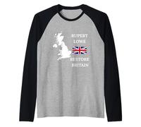 Orgullo BRITÁNICO Britain PATRIOTAS Reino Unido Rupert Lowe Camiseta Manga Raglan