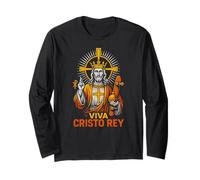 Orgullo Católico Viva Cristo Rey Vintage Mens Get Well Manga Larga