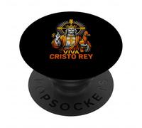 Orgullo Católico Viva Cristo Rey Vintage Mens Get Well PopSockets PopGrip Adhesivo