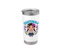 Orgullo cultural de bandera guatemalteca para niñas y niños Vaso térmico de acero inoxidable de doble pared
