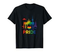 Orgullo de Berlín LGBTQ Regenbogen Kunst Trans Gay Igualdad Camiseta