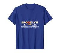 Orgullo de Brooklyn: Horizonte icónico del Puente para los Amantes de la Ciudad Camiseta, Hombre, Azul Real, XL