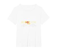 Orgullo de Brooklyn: Horizonte icónico del Puente para los Amantes de la Ciudad Camiseta, Mujer Tallas Grandes, Blanco, 6XL Grande