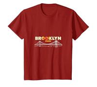 Orgullo de Brooklyn: Horizonte icónico del Puente para los Amantes de la Ciudad Camiseta, Niños, Arándano, 4 años