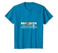 Orgullo de Brooklyn: Horizonte icónico del Puente para los Amantes de la Ciudad Camiseta, Niños, Zafiro, 4 años