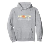 Orgullo de Brooklyn: Horizonte icónico del Puente para los Amantes de la Ciudad Sudadera con Capucha, Unisex para Adultos, Gris Jaspeado, L