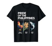 Orgullo De Filipinas Divertido Pollo Arroz Pescado Cultura Camiseta
