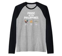 Orgullo De Filipinas Divertido Pollo Arroz Pescado Cultura Camiseta Manga Raglan