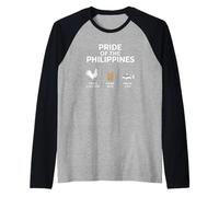 Orgullo De Filipinas Divertido Pollo Arroz Pescado Cultura Camiseta Manga Raglan