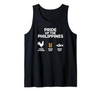 Orgullo De Filipinas Divertido Pollo Arroz Pescado Cultura Camiseta sin Mangas