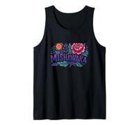 Orgullo de jardín retro con flores de peonía de Mishawaka Indiana Camiseta sin Mangas