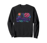 Orgullo de jardín retro con flores de peonía de Mishawaka Indiana Sudadera