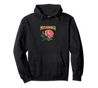 Orgullo de jardín retro con flores de peonía de Mishawaka Indiana Sudadera con Capucha