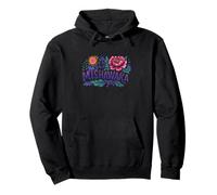 Orgullo de jardín retro con flores de peonía de Mishawaka Indiana Sudadera con Capucha