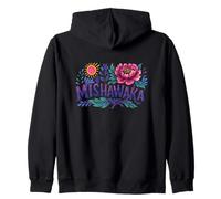 Orgullo de jardín retro con flores de peonía de Mishawaka Indiana Sudadera con Capucha