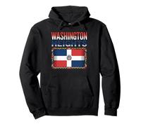 Orgullo de la Bandera de Washington Heights Nueva York República Dominic Sudadera con Capucha