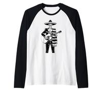 Orgullo de la Bandera Mexicana de México, Herencia hispana, Esqueleto Mexicano Camiseta Manga Raglan