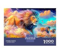 Orgullo de los Leones Corre en una Llanura cósmica Puzzle De 1000 Piezas el León Diversión De Ingenio para Adultos Y Niños 38x26cm/1000pcs