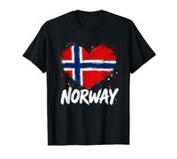 Orgullo de Noruega Patrimonio Noruego Raíces escandinavas Viajes Camiseta gráfica económica, Hombre, Negro, M