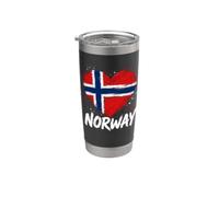 Orgullo de Noruega Patrimonio noruego Raíces escandinavas Viajes Vaso térmico de acero inoxidable de doble pared