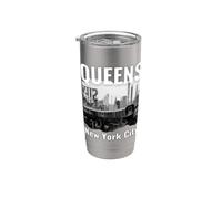 Orgullo de recuerdo del horizonte de la ciudad de Nueva York de Queens en Nueva York Vaso térmico de acero inoxidable de doble pared