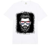 Orgullo de Viaje Hipster Barbudo con Bandera Holandesa para Hombre Comfort Colors Adult Heavyweight T-Shirt
