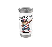 Orgullo del Desfile Puertorriqueño Wepa Coquí Vaso térmico de acero inoxidable de doble pared