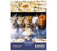 Orgullo del Tigre, guarida, Pared 1000 Piezas Dinastía Salvaje majestuosa Set De Puzzle, Cartón Premium - Antiestrés Y Decoración, Regalo para Mujeres Y Hombres, Entrena El Cerebro 38x26cm/1000pcs