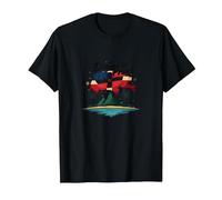 Orgullo Dominicano: Celebración Patriótica Island Paradise Camiseta, Hombre, Negro, 4XL