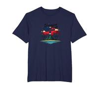 Orgullo Dominicano: Celebración Patriótica Island Paradise Camiseta, Hombre Tallas Grandes, Azul Marino, 4X Alto
