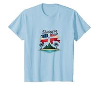 Orgullo Dominicano: Celebración Patriótica Island Paradise Camiseta, Niños, Azul Bebé, 4 años