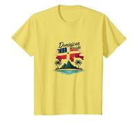 Orgullo Dominicano: Celebración Patriótica Island Paradise Camiseta, Niños, Limón, 4 años