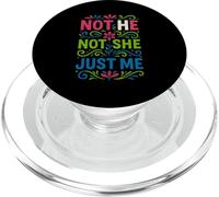 Orgullo fluido, no él, no ella, solo yo, expresión LGBTQ+ PopSockets PopGrip para MagSafe
