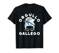 Orgullo Gallego Bandera Galicia Bandera Diadema de moño desordenado Camiseta