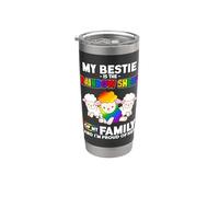 Orgullo Gay Ally Girl Bestie BFF Rainbow Sheep of Family Vaso térmico de acero inoxidable de doble pared