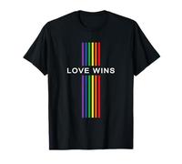 Orgullo Gay Rainbow Igualdad Amor GANA Rayas Camiseta