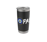 Orgullo Griego Mal De Ojo Palabra Opa! Griego Hombre Mujer Grecia Vaso térmico de acero inoxidable de doble pared