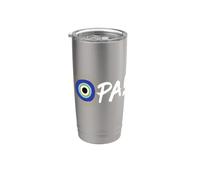 Orgullo Griego Mal De Ojo Palabra Opa! Griego Hombre Mujer Grecia Vaso térmico de acero inoxidable de doble pared